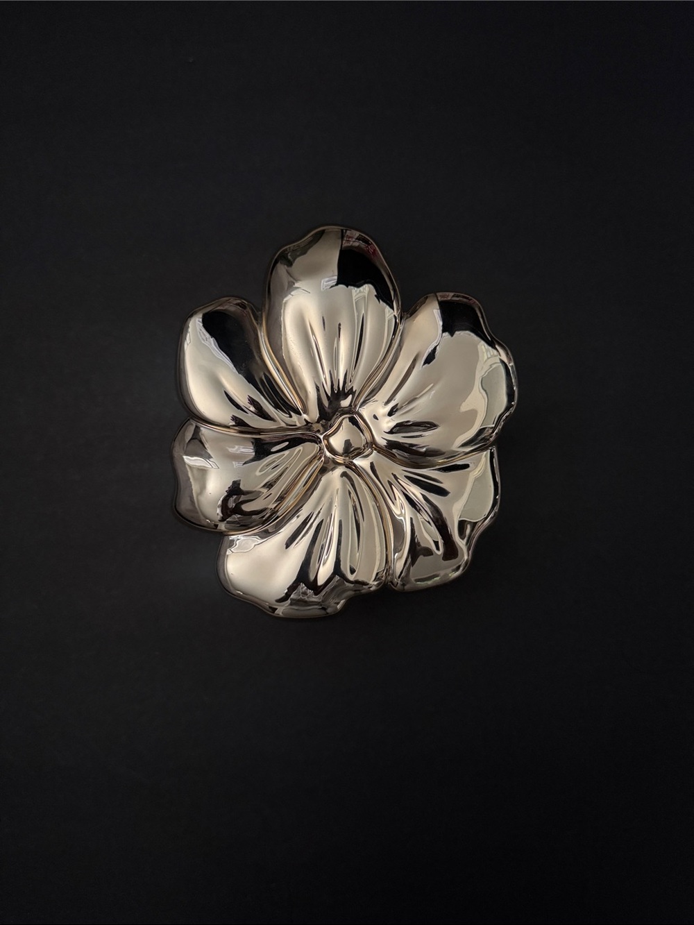 Fashion Nova Gold Flower Clutch